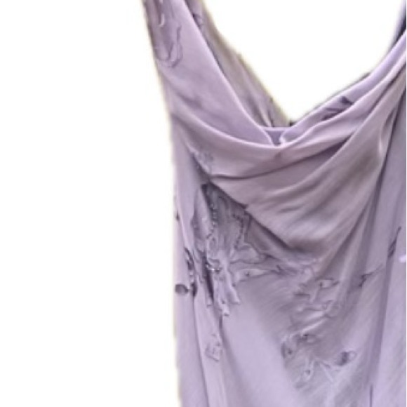 Alex Evenings Floral Y2K Purple  High/low Chiffon/Silk  Dress - Picture 6 of 14